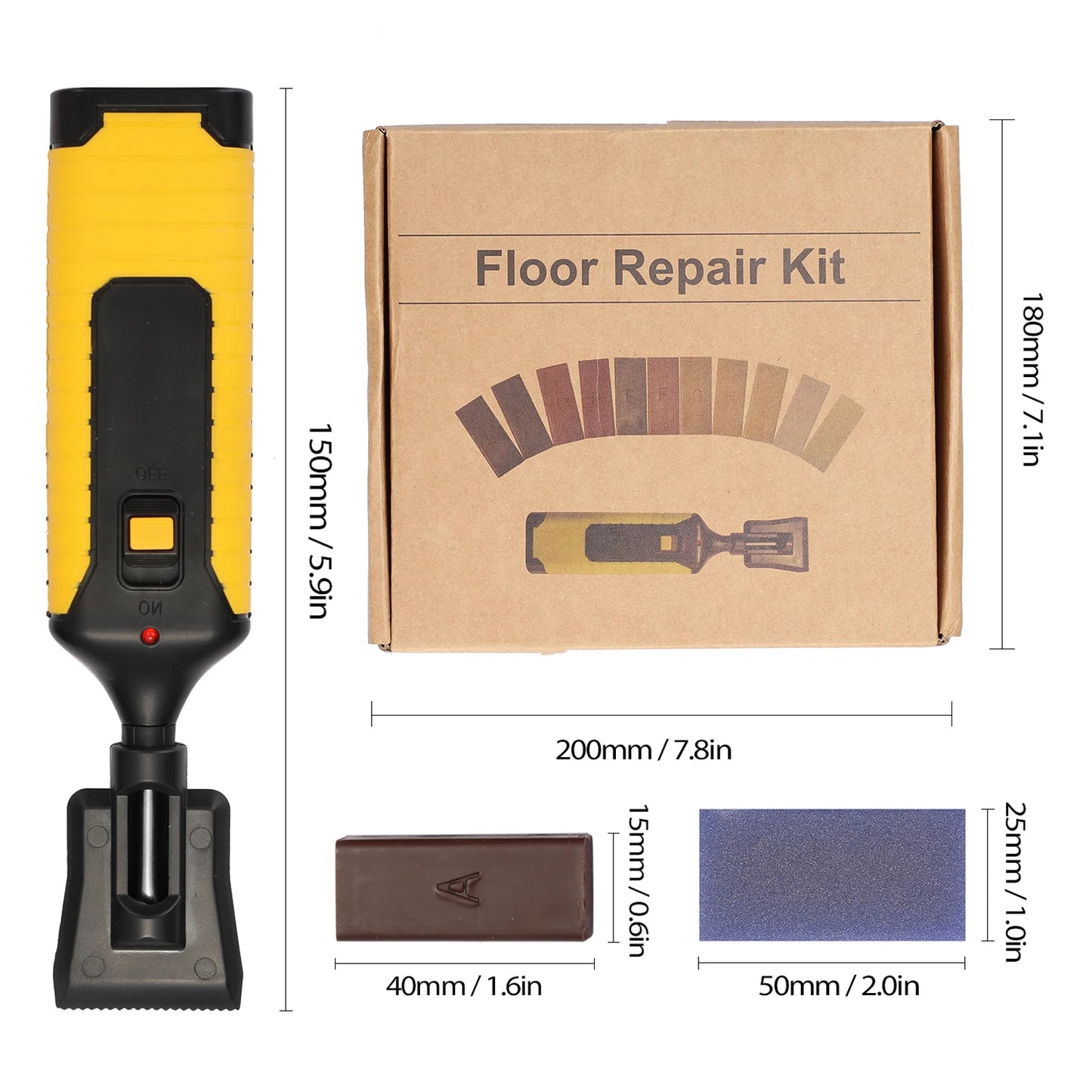 Nordlifes™ Floor Repair Kit – Fix Scratches & Cracks on Wood, Laminate, Tile | Includes Wax & Sandpaper